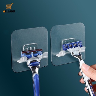 ตะขอแขวนมีดโกนหนวด PVC แบบใส ไม่ต้องเจาะผนัง มีกาวในตัว อเนกประสงค์ สําหรับห้องน้ํา 1 ชิ้น