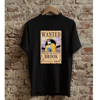 เสื้อสีขาว เสื้อครอปสายฝอ เสื้อคนอ้วน - วันพีซ (WANTED BROOK) เสื้อยืดคุณภาพสูง เสื้อยืดสีขาว Tee