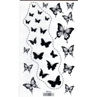 Tattoo ลาย​ ผีเสื้อ​ Butterfly​ แท็ททู สติกเกอร์ RF06