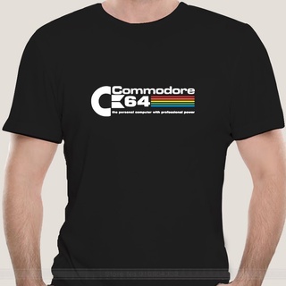 เสื้อยืดผู้ ใหม่ เสื้อยืดลําลอง แขนสั้น คอกลม พิมพ์ลาย C64 COMMODORE 64 สีดํา สไตล์วินเทจ สําหรับผู้ชาย ผู้หญิง sbz308 c