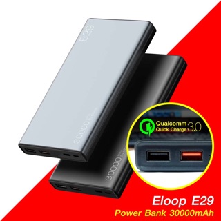 Eloop E29 แบตสำรอง 30000mAh รองรับชาร์จเร็ว Quick Charge 3.0/2.0 + Apple PD + Fast Charge Power Bank​ แท้100%