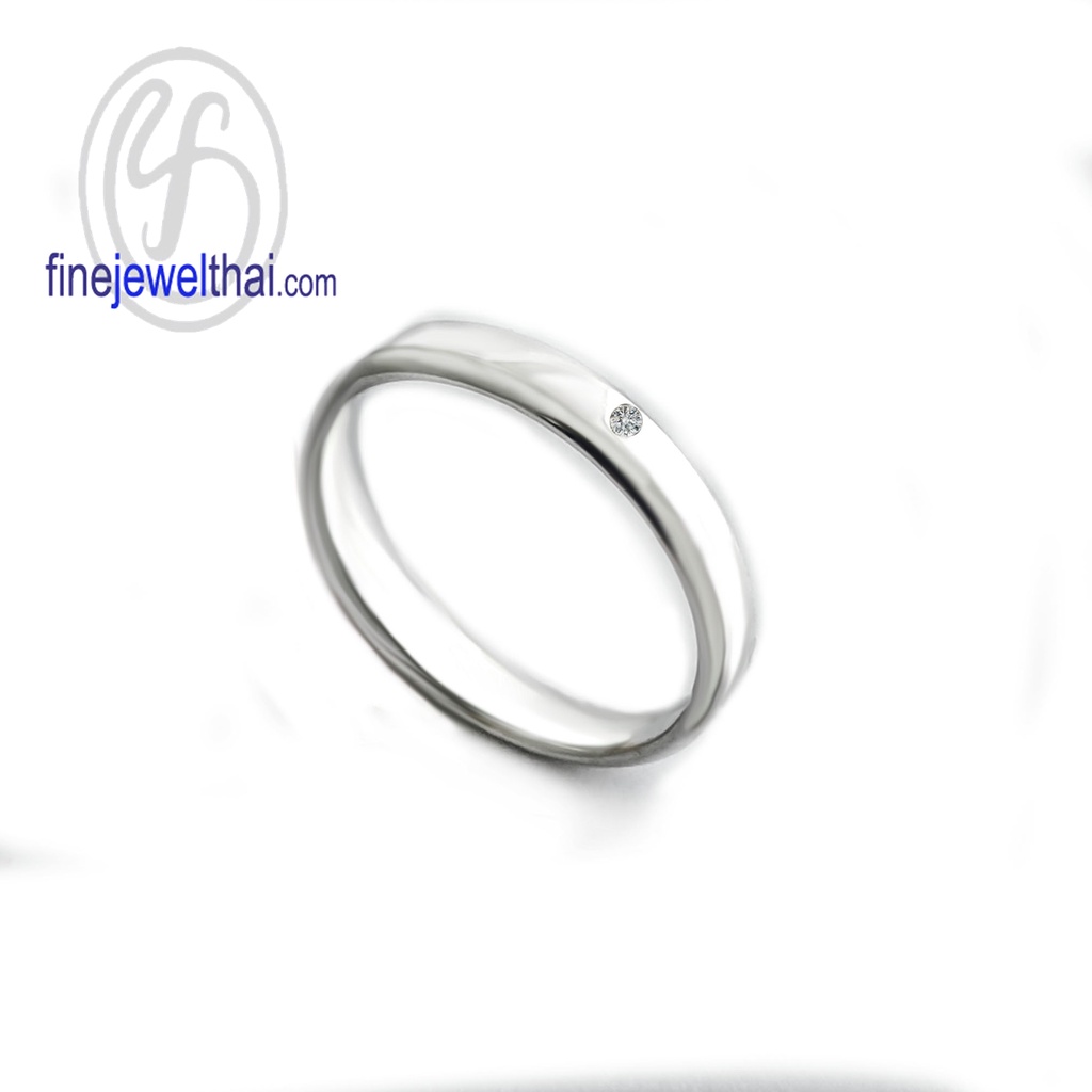 finejewelthai-แหวนเพชร-เพชรแท้-แหวนเงินแท้-แหวนหมั้น-แหวนแต่งงาน-daimond-silver-wedding-ring-r1413di