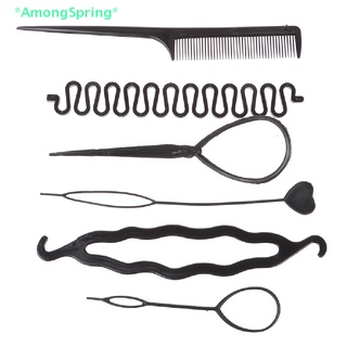 Amongspring&gt; อุปกรณ์จัดแต่งทรงผม เกลียวดัดผม แบบเกลียว สําหรับเด็ก 6 ชิ้น ต่อชุด