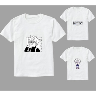 เสื้อยืดสีขาวผู้ชาย Hunter X ฮันเตอร์ Killua ออกแบบอะนิเมะการ์ตูนสีดํา / สีขาวเสื้อยืด Unisex |,U