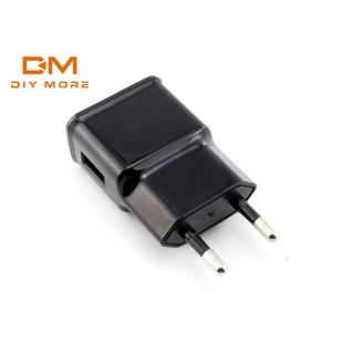 Diymore 5V 2A หัวชาร์จ Usb ปลั๊ก Eu อะแดปเตอร์ไฟ สีดํา 1 พอร์ต ชาร์จเร็ว เดินทาง ครัวเรือน