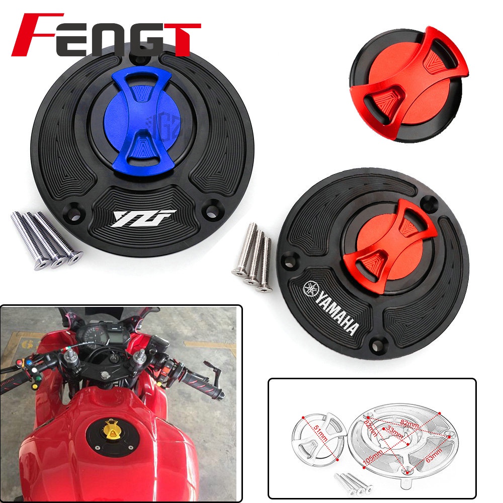 ฝาครอบถังน้ํามันเชื้อเพลิงสําหรับ Yamaha Yzf R1 R3 R6 R15 R25 V-MAX MT ...
