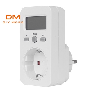 Diymore ปลั๊กซ็อกเก็ตมิเตอร์วิเคราะห์ไฟฟ้า Lcd Wattmeter Monitor