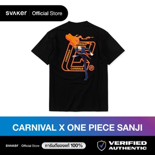 เสื้อยืดโอเวอร์ไซส์CARNIVAL X ONE PIECE SANJI T-SHIRT BLACK ของแท้100% (DROP2)S-3XL