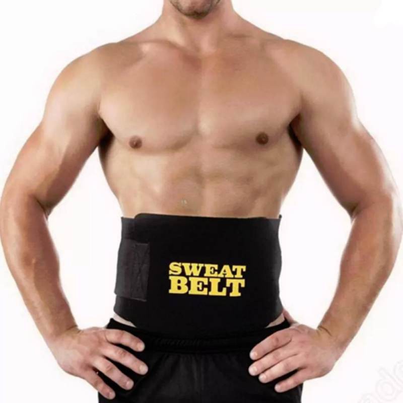 sweat-belt-เข็มขัดกระชับสัดส่วน-ช่วยลดไขมันหน้าท้อง-สเตย์รัดหน้าท้อง-สีดำ