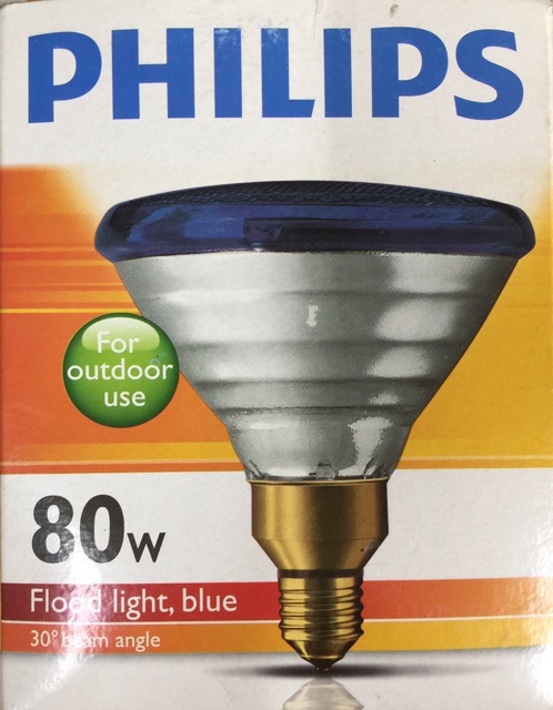 ส่งทุกวันจ้า-หลอดพาร์-38-80w-สีน้ำเงิน-philips-ขั้วเกลียว-par38-หลอดสี-หลอดไส้-par-38