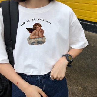 เสื้อเด็กหญิง เสื้อยืด - ฤดูร้อนแขนสั้นแองเจิล Fun Tshirt กามเทพพิมพ์สุนทรียศาสตร์เสื้อยืดลาย 90 ของ