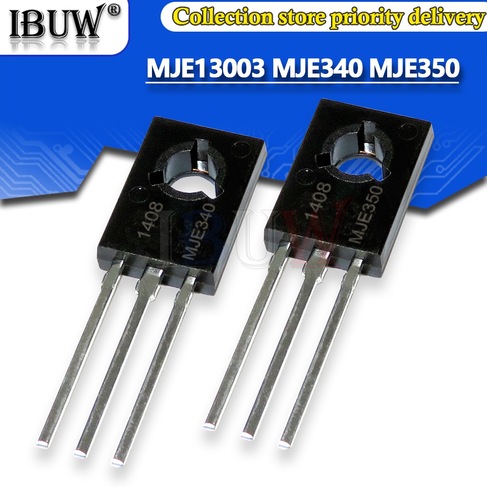 ทรานซิสเตอร์วงจรรวม MJE13003 MJE340 MJE350 TO-126 TO126 E13003-2 10 ...