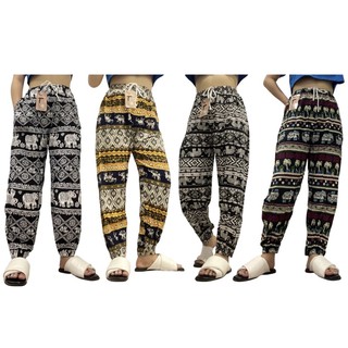 โปรโมชั่น : โค้ด 33FNF250 ลดสูงสุด250.-กางเกงลายช้าง กางเกงช้างผ้าสปัน ผ้าพริ้วเบาสบาย