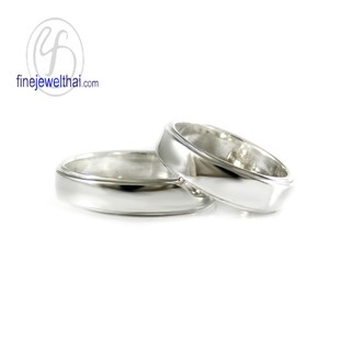 แหวนเงิน-แหวนคู่-เงินแท้ 925-แหวนหมั้น-แหวนแต่งงาน-Couple-silver-wedding-Ring-finejewelthai - RC108600