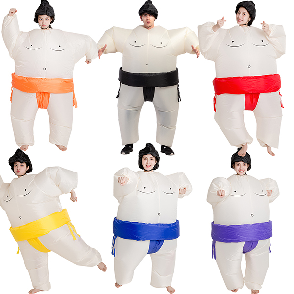 Sumo Inflatable เครื่องแต่งกายคอสเพลย์นักมวยปล้ําตลก Blow Up ชุดปาร์ตี้ ...