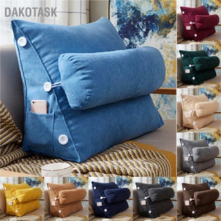 Dakotask หมอนพนักพิงหลัง ทรงสามเหลี่ยม ถอดออกได้ ใส่สบาย สําหรับบ้าน โซฟา เตียง ขนาด 60X22X50 ซม.