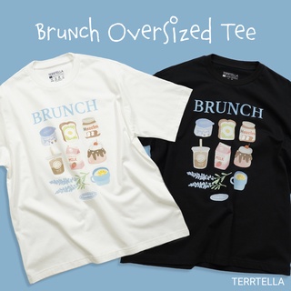 【hot sale】Terrtella | Brunch Oversized Tee เสื้อยืดโอเวอร์ไซส์