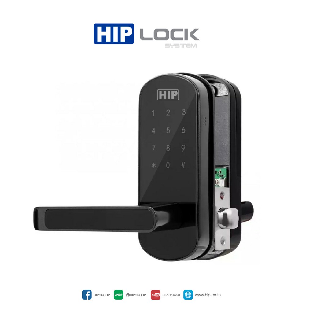 กลอนประตูดิจิตอล-smart-lock-hotel-lock-digitahip-lock-cm518-ควบคุมผ่านแอปพลิเคชัน-ติดตั้งง่าย