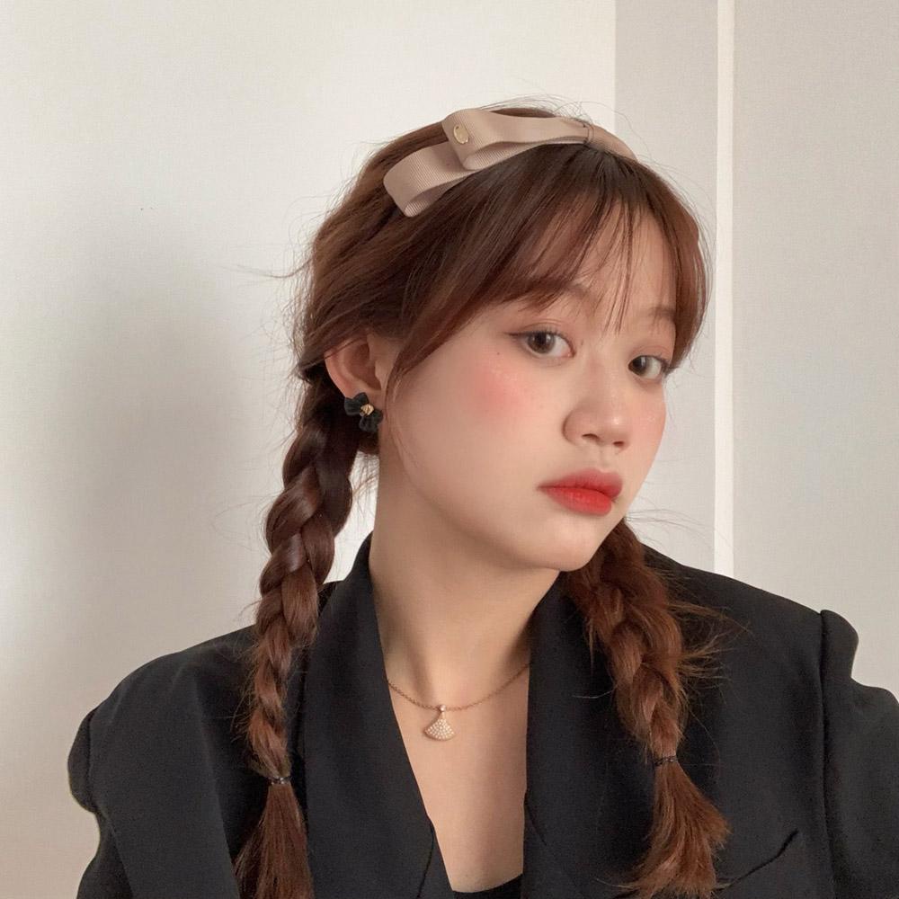 daron-ที่คาดผม-ประดับโบว์-สีพื้น-สําหรับผู้หญิง