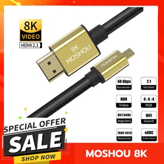 สินค้า MOSHOU 8K 60Hz 4K 120Hz HDMI 2.1 48Gbps EARC HDR 3D HiFi