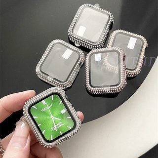 เคสนาฬิกาข้อมือ ประดับเพชร สําหรับ Smart Watches Series 7 6 SE 5 4 3 2 1 ขนาด 41 มม. 45 มม. 44 มม. 42 มม. 40 มม. 38 มม.
