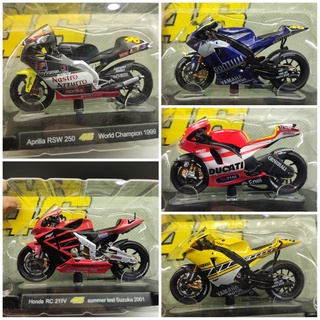 โมเดลรถจักรยานยนต์ 1/18 RV46 motoGP Honda yamaha apulia