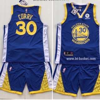 ชุดบาส NBA Curry30 ผู้ใหญ่ สีน้ำเงิน/ขาว/กรม พร้อมส่ง 🏀