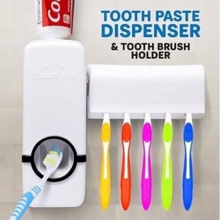 Toothpaste Dispenser เครื่องกดยาสีฟันศูนย์ยากาศ ที่เก็บแปรง ที่บีบยาสีฟัน เครื่องบีบยาสีฟัน