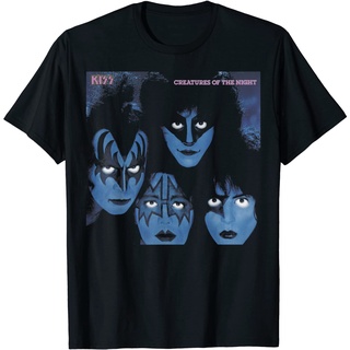เสื้อยืดโอเวอร์ไซส์เสื้อยืด พิมพ์ลายวง Kiss 1982 Creatures of the NightS-3XL