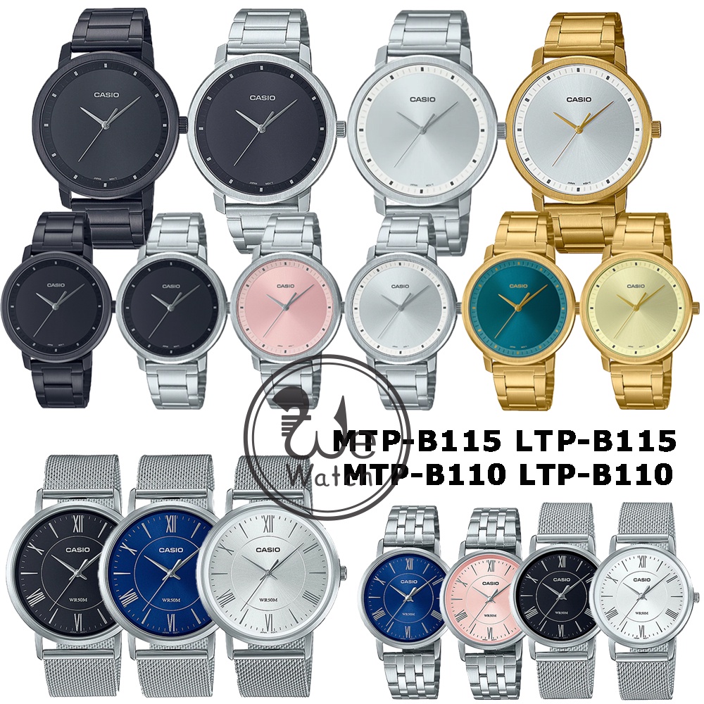 ภาพหน้าปกสินค้าCASIO MTP-B115 LTP-B115 MTP-B110 LTP-B110 นาฬิกาชาย นาฬิกาหญิง สไตล์มินิมอล กล่องและประกัน 1ปี