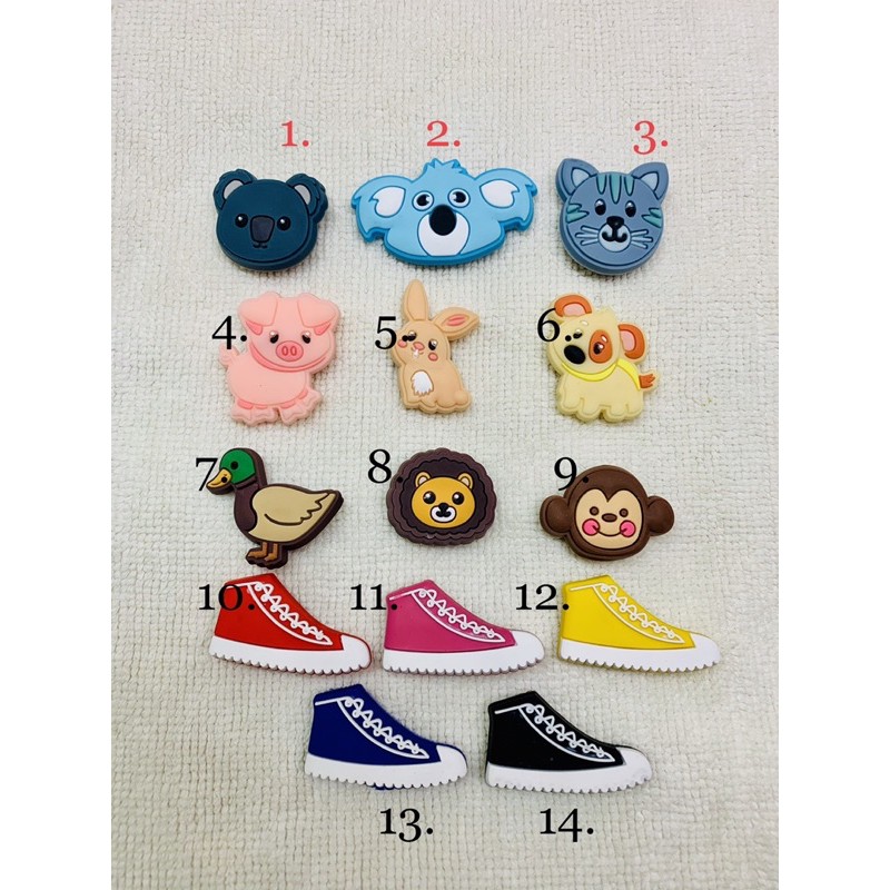 shoe-charm-set-animal-ตัวติดรองเท้ามีรูเซต-รองเท้าและน้อยน้อย