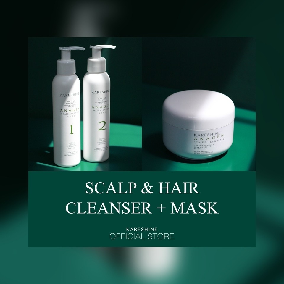 รูปภาพสินค้าแรกของKARESHINE Scalp & Hair Cleanser + Scalp & Hair Mask - New Formula