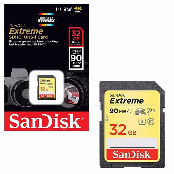 ภาพสินค้าSanDisk Extreme SD Card 128GB, 64GB, 32GB ความเร็ว อ่าน 150MB/s* เขียน 70MB/s* เมมโมรี่ การ์ด แซนดิส กล้องถ่ายรูป DSLR จากร้าน sjcam_officialstore บน Shopee ภาพที่ 3