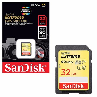 ภาพขนาดย่อของภาพหน้าปกสินค้าSanDisk Extreme SD Card 128GB, 64GB, 32GB ความเร็ว อ่าน 150MB/s* เขียน 70MB/s* เมมโมรี่ การ์ด แซนดิส กล้องถ่ายรูป DSLR จากร้าน sjcam_officialstore บน Shopee ภาพที่ 3