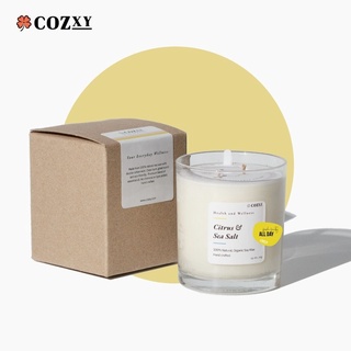Cozxy Citrus &amp; Sea Salt Soy Wax Candle เทียนหอมขนาด 240g