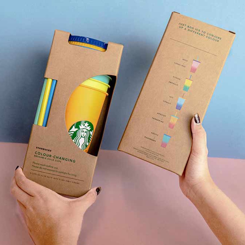 starbucks-tumbler-limited-edition-ดอกเชอร์รี่ผงน้ำถ้วยของเหลวเปิดใช้งานการเปลี่ยนสีแก้วกาแฟนำมาใช้ใหม่นักเรียนถ้วยพลาสติก-flowerdance