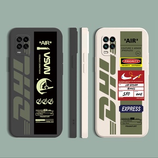 for Realme C25S C17 C15 C12 C11 Realme 8 Pro 7 7i X7 Pro Realme5 5i 5S 6i NASA DHL Barcode Square Straight Edge Soft Silicone Cover Duable Phone Case