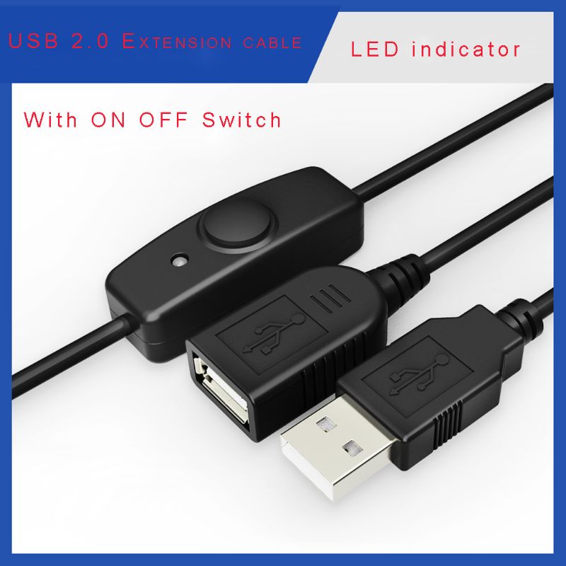 Star USB A Female Male Extension Cable Lead Power ON Switch การเชื่อม ...