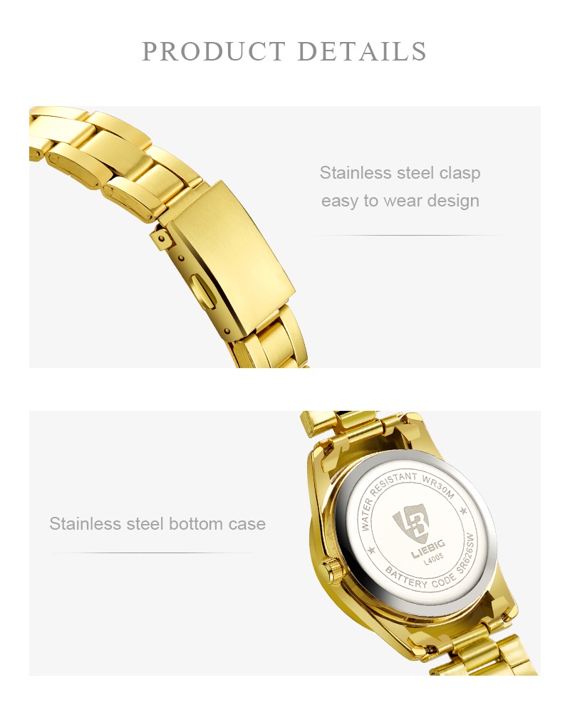 เกี่ยวกับสินค้า Skmei นาฬิกาข้อมือควอตซ์แฟชั่น สายแสตนเลส กันน้ํา หรูหรา สําหรับสตรี