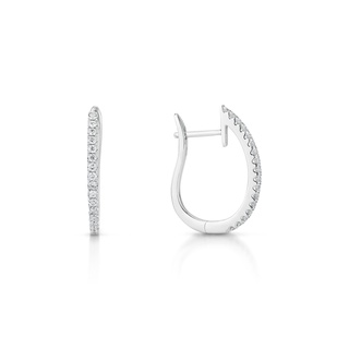 ต่างหูเพชร Signature U Shape Hoop Earrings (L) (EC001L)