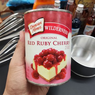 🔥ราคาถูกที่สุด🔥  เรด รูบิ เชอรี่ พาย ฟิลลิ่ง ตรา  Wilderness Red Ruby Cherry Pie Filling 595 g.