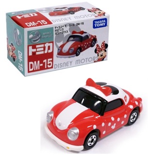 แท้ 100% จากญี่ปุ่น โมเดล ดิสนีย์ รถคลาสสิค Takara Tomy Tomica Disney DM-15 Minnie Mouse Red Dress And Clear Red Ribbon