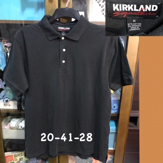 เสื้อคอโปโลชาย มือสอง KIRKLAND สีดำ