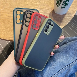 เคสขอบสีเรียวมีกันกระแทกโทรศัพท์ OPPO Reno 5 4 3 Pro 5Z 5F 2 2Z 2F 4G 5G 2021