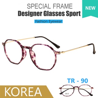 Japan ญี่ปุ่น แว่นตา แฟชั่น รุ่น 1765 C-3 สีม่วง วัสดุ ทีอาร์90 TR90 กรอบเต็ม ขาข้อต่อ กรอบแว่นตา Glasses Frame Eyewear