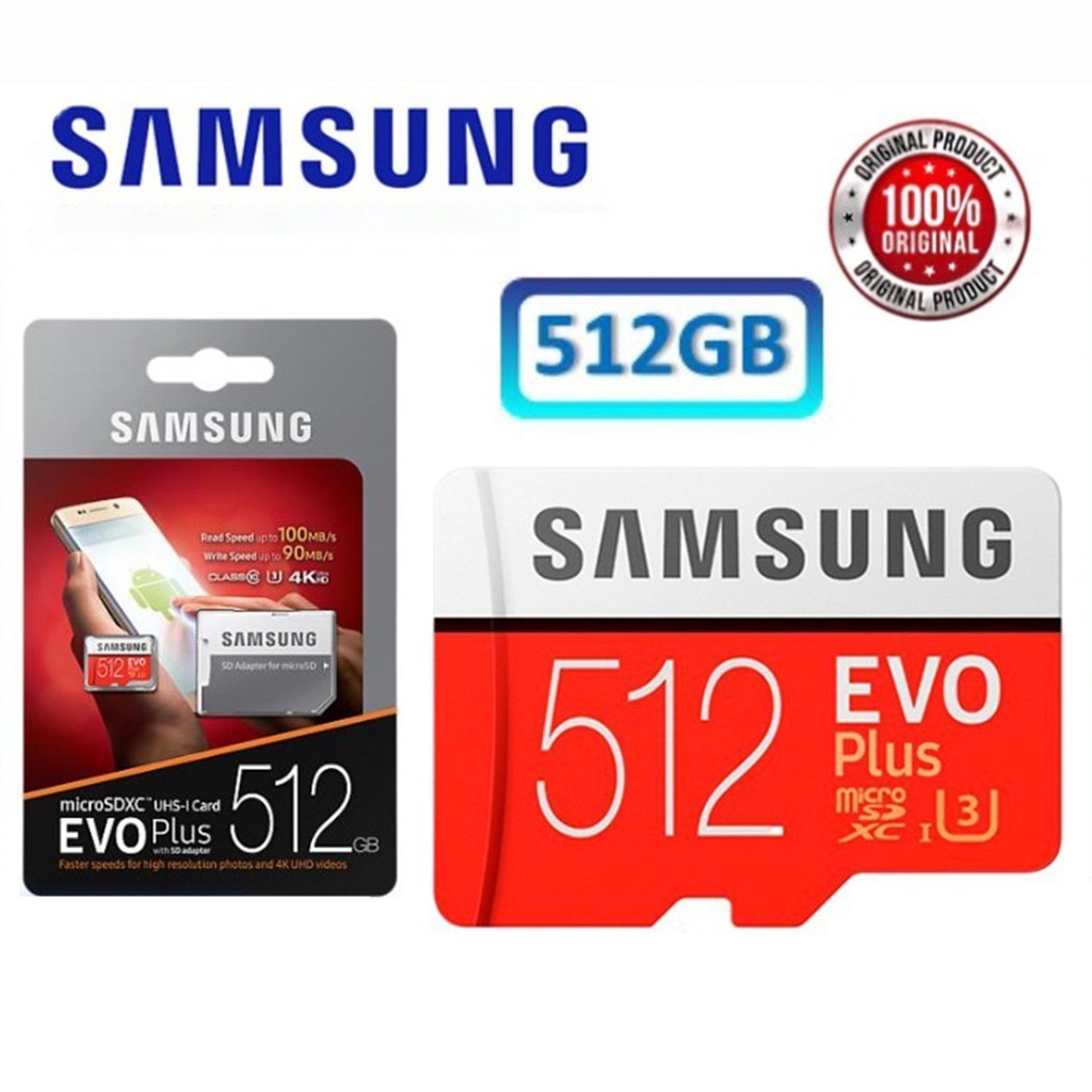 การ์ดหน่วยความจํา-samsung-evo-plus-32gb-64gb-128gb-256gb-512gb-micro-sdxc-c10-u3-micro-sd-card-sdcard