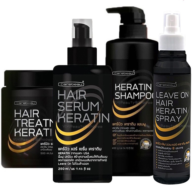 ภาพหน้าปกสินค้าCarebeau Hair Shampoo Serum Treatment Keratin ทรีทเมนท์ เซรั่ม แชมพู แคร์บิว เคราติน H2 เคลือบแก้ว Biotin Almond ไบโอติน จากร้าน viiwee บน Shopee