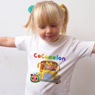 เสื้อยืด พิมพ์ลายการ์ตูน Cocomelon น่ารัก สําหรับเด็กผู้ชาย และเด็กผู้หญิง