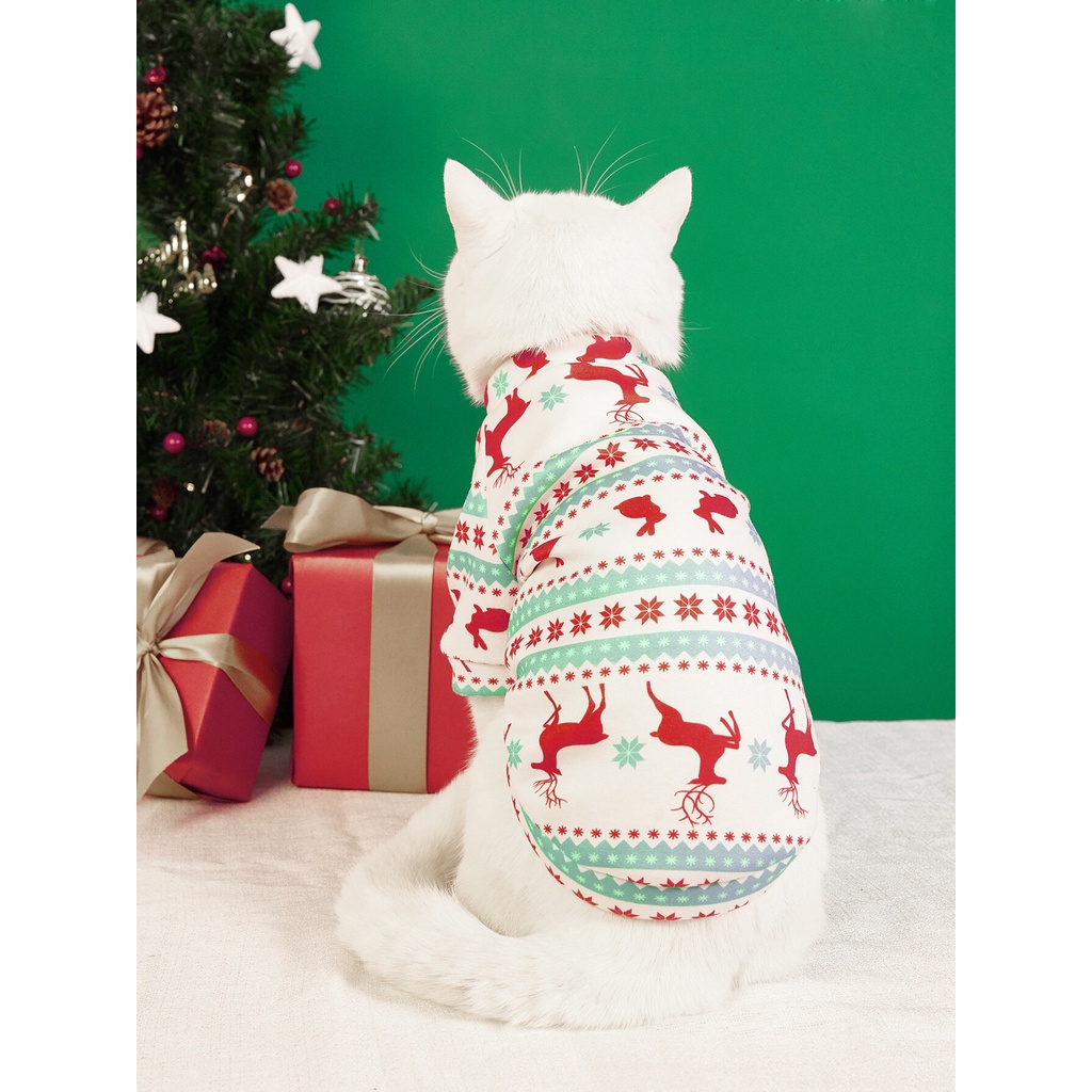 ภาพสินค้าMASTI คริสต์มาสจำกัด   เสื้อผ้า พิมพ์ลายน่ารัก สำหรับสัตว์เลี้ย สุนัข แมว สไตล์คริสต์มาสLI0295 จากร้าน kuike136.th บน Shopee ภาพที่ 2