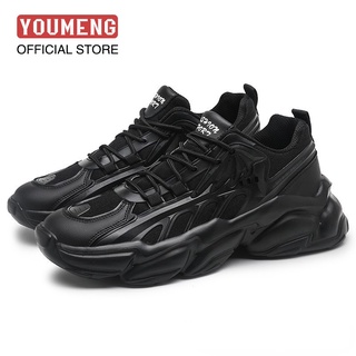 Mens Black Old Shoes Breathable Sneakers Non-slip Platform Casual Shoes Comfortable Light